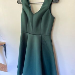Emerald A-line Skater Dress
